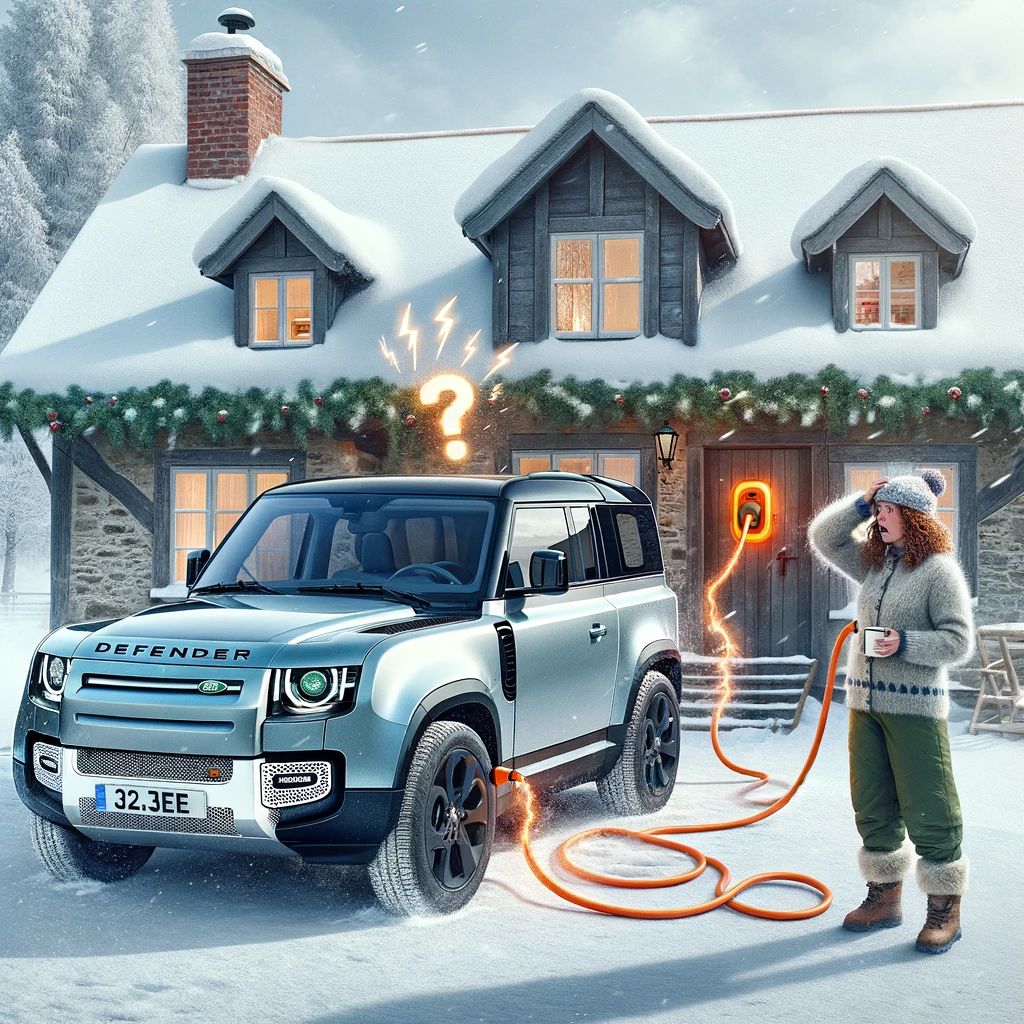 Le Magie Invernali del Land Rover Defender PHEV: Un Inverno Non Così Elettrizzante